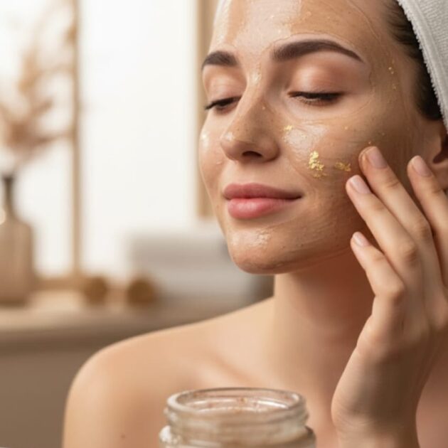 Masque D'or pour visage